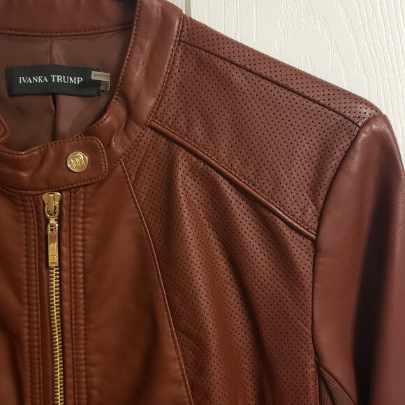 Jacket - Faux Leather Moto Style - NEW - Ivanka Trump - Size Small - Picture 4 of 8